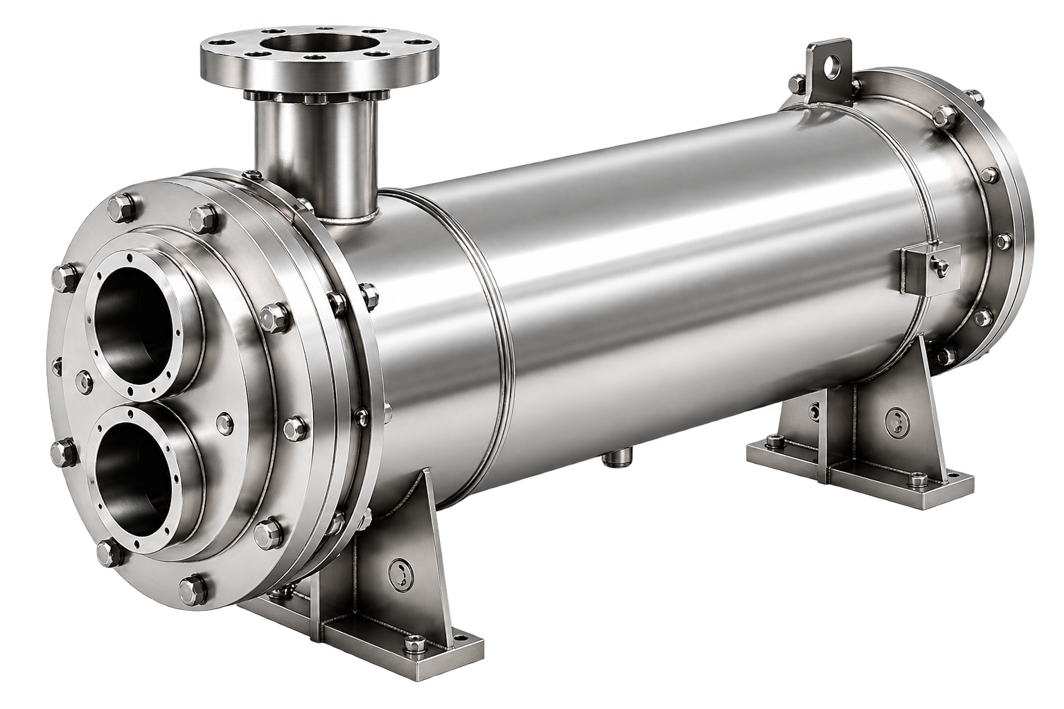 ASME code stamped Bell and Gossett shell and tube heat exchanger