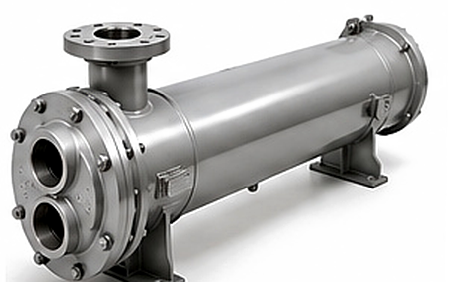 Bell and Gossett tank heater bundle on a mounting flange