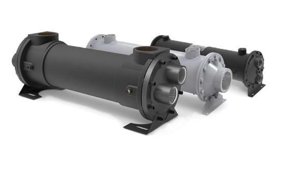 Bell and Gossett shell and tube heat exchanger with a removable U-tube bundle
